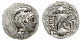 Altgriechische Münzen Attika Athen
Tetradrachme "neuen" Stils 118/117 v. Chr. Magistraten Ammonios und Kallias. 16,79 g.
sehr schön