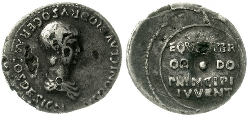 Römische Münzen Kaiserzeit Nero 54-68
Denar 50/54 (als Caesar und designierter ...