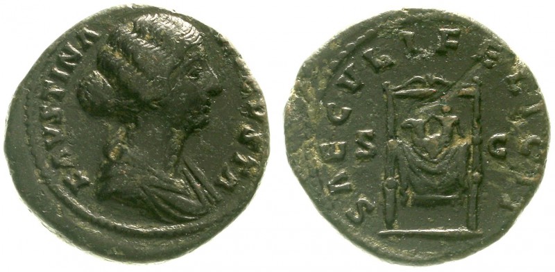 Römische Münzen Kaiserzeit Faustina junior, Gattin des M. Aurelius, gest. 175
A...