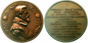 Ausländische Münzen und Medaillen Belgien-Brüssel, Stadt
Bronzemedaille 1930, unsign. Wissenschaftskongress und Beschluß, das Stevinsche Dezimal-Maßs...