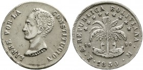 Ausländische Münzen und Medaillen Bolivien Republik, seit 1825
8 Soles 1850 FM. Potosi.
sehr schön/vorzüglich, winz. Randfehler