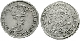 Ausländische Münzen und Medaillen Dänemark Frederik III., 1648-1670
Krone zu 4 Mark 1668 Kopenhagen. gutes sehr schön, Schrötlingsriß