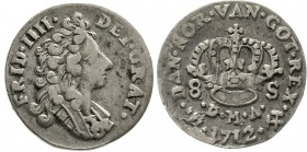 Ausländische Münzen und Medaillen Dänemark Frederik IV., 1699-1730
8 Skilling 1712 DMA, Glückstadt. sehr schön