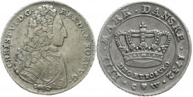 Ausländische Münzen und Medaillen Dänemark Frederik IV., 1699-1730
Krone zu 4 Mark 1732 CW, Kopenhagen. sehr schön
