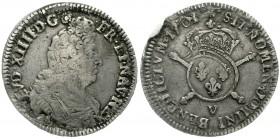 Ausländische Münzen und Medaillen Frankreich Ludwig XIV., 1643-1715
1/2 Ecu aux insignes 1701 V Troyes. Überprägungsspuren und kl. Materialüberstand ...