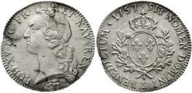Ausländische Münzen und Medaillen Frankreich Ludwig XV., 1715-1774
Ecu au Bandeau 1757 D, Lyon. fast vorzüglich, Schrötlingsfehler am Rand, selten...