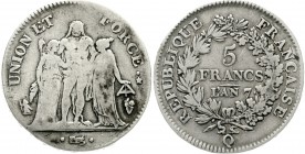 Ausländische Münzen und Medaillen Frankreich Erste Republik, 1793-1804
5 Francs An 7Q (1799) Perpignan. schön/sehr schön