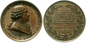 Ausländische Münzen und Medaillen Frankreich Napoleon I., 1804-1814, 1815
Bronzemedaille 1807 von Jaley. Logen-Großmeister und Vizekanzler Cambaceres...
