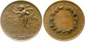Ausländische Münzen und Medaillen Frankreich Dritte Republik, 1870-1940
Bronze-Verdienstmedaille 1896 (graviert), unsigniert. Techn. Gesellsch. f.d. ...
