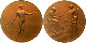 Ausländische Münzen und Medaillen Frankreich Dritte Republik, 1870-1940
Bronzemedaille 1900 v. R. Mayer (bei B.H.M.). Jahrhundertwechsel und Weltauss...