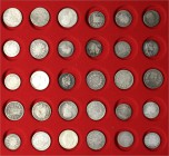 Ausländische Münzen und Medaillen Frankreich Lots
Sammlung von 30 verschiedenen Silbermünzen zu 1 und 2 Francs ab 1804. Napoleon I. bis Napoleon III....