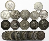 Ausländische Münzen und Medaillen Frankreich Lots
37 Medaillen / -jetons, Ludwig XV. bis 3. Republik, 18./19. Jh. Meist Silber, einige oktogonal (10)...