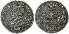 Ausländische Münzen und Medaillen Frankreich-Lothringen Karl III., 1545-1608
Reichstaler 1603, Nancy. Geharnischtes Brustbild l. mit Bart, am Armabsc...