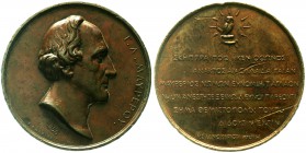 Ausländische Münzen und Medaillen Griechenland Otto von Bayern, 1832-1862
Kupfermedaille 1858 v. E.A. Oudiné a.d. Juristen und Rechtshistoriker G.L. ...