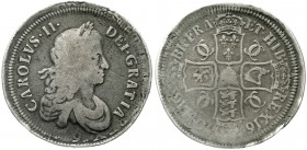 Ausländische Münzen und Medaillen Großbritannien Charles II., 1660-1685
Crown 1670. Second bust. Überprägt auf Crown First bust, dadurch breiterer Sc...