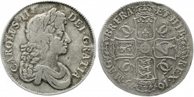 Ausländische Münzen und Medaillen Großbritannien Charles II., 1660-1685
Crown 1675. Third bust.
fast sehr schön, kl. Randfehler und Stempelfehler, s...
