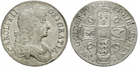 Ausländische Münzen und Medaillen Großbritannien Charles II., 1660-1685
Crown 1676 OCTAVO.
fast sehr schön, Korrosion im Randbereich