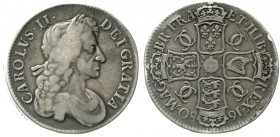 Ausländische Münzen und Medaillen Großbritannien Charles II., 1660-1685
Crown 1680. Third bust.
schön/sehr schön