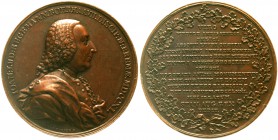 Ausländische Münzen und Medaillen Polen Stanislaus August, 1764-1795
Bronzemedaille 1771 v. Holzhaeusser als Dank des Königs an seinen Medikus Johann...