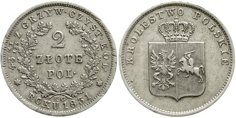 Ausländische Münzen und Medaillen Polen Revolution, 1830-1831
2 Zlote 1831. gut...