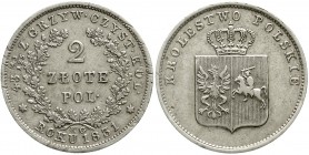 Ausländische Münzen und Medaillen Polen Revolution, 1830-1831
2 Zlote 1831. gutes sehr schön, Schrötlingsfehler