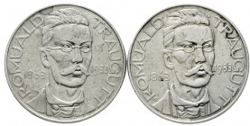 Ausländische Münzen und Medaillen Polen Zweite Republik 1919-1939
2 X 10 Zlotych 1933 Traugutt. Fischer OB 021.
sehr schön
