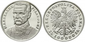 Ausländische Münzen und Medaillen Polen Republik Polen, seit 1989
100.000 Zlotych Silber 1990. Josef Klemens Pilsudski.
Polierte Platte