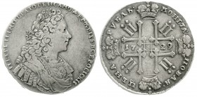 Ausländische Münzen und Medaillen Russland Peter II., 1727-1730
Rubel 1729 Kadashevsky Münzhof. sehr schön