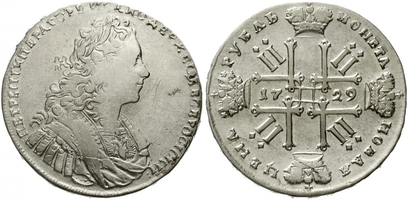 Ausländische Münzen und Medaillen Russland Peter II., 1727-1730
Rubel 1729 Kada...