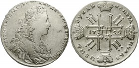 Ausländische Münzen und Medaillen Russland Peter II., 1727-1730
Rubel 1729 Kadashevsky Münzhof.
schön/sehr schön