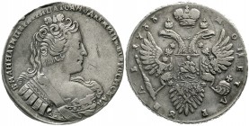 Ausländische Münzen und Medaillen Russland Anna Ivanovna, 1730-1740
Rubel 1733, Moskau, Kadashevsky Münzhof.
sehr schön, kl. Kratzer und Randfehler...