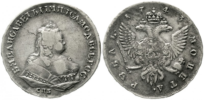 Ausländische Münzen und Medaillen Russland Elisabeth I., 1741-1761
Rubel 1743, ...