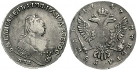Ausländische Münzen und Medaillen Russland Elisabeth I., 1741-1761
Rubel 1747, Moskau. Roter Münzhof.
sehr schön, kl. Schrötlingsfehler, selten