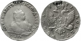 Ausländische Münzen und Medaillen Russland Elisabeth I., 1741-1761
Rubel 1751. St. Petersburg.
gutes sehr schön, Henkelspur
