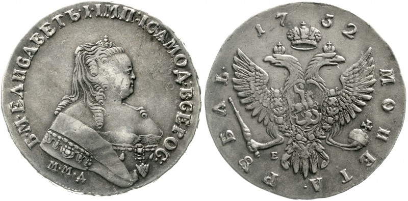Ausländische Münzen und Medaillen Russland Elisabeth I., 1741-1761
Rubel 1752 E...