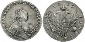 Ausländische Münzen und Medaillen Russland Elisabeth I., 1741-1761
Rubel 1752 E, Moskau. Roter Münzhof.
gutes sehr schön, schöne Patina