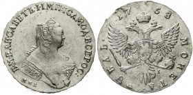 Ausländische Münzen und Medaillen Russland Elisabeth I., 1741-1761
Rubel 1758, Moskau. sehr schön, Schrötlingsfehler, gereinigt