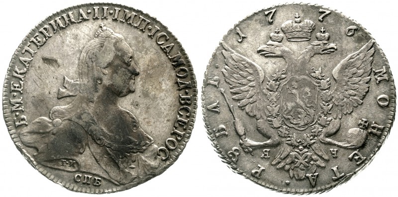 Ausländische Münzen und Medaillen Russland Katharina II., 1762-1796
Rubel 1776,...
