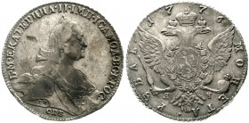 Ausländische Münzen und Medaillen Russland Katharina II., 1762-1796
Rubel 1776, St. Petersburg.
sehr schön/vorzüglich, schöne Patina, Bearbeitungsst...