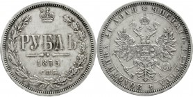 Ausländische Münzen und Medaillen Russland Alexander II., 1855-1881
Rubel 1875, St. Petersburg NI. sehr schön