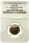 Ausländische Münzen und Medaillen Schweden Carl XIV. Johan, 1818-1844
1/3 Skilling 1837. NGC Grading MS 64 RB R.L. LISSNER COLLECTION