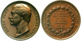 Ausländische Münzen und Medaillen Schweiz-Genf Kanton
Bronzemedaille 1855 v. A. Bovy. James Fazy, Publizist und Staatsmann. 41,4 mm.
fast Stempelgla...