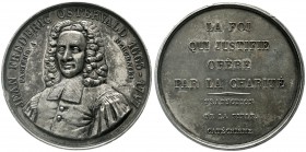 Ausländische Münzen und Medaillen Schweiz-Neuchatel
Versilberte Kupfermedaille o.J. von Landry. Jean Frederic Ostervald (1665-1747), reformierter The...