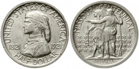 Ausländische Münzen und Medaillen Vereinigte Staaten von Amerika Gedenkmünzen
1/2 Dollar Missouri 1921, Philadelphia. Auflage nur 5000 Ex.
vorzüglic...