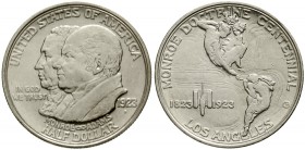 Ausländische Münzen und Medaillen Vereinigte Staaten von Amerika Gedenkmünzen
1/2 Dollar Monroe Doctrine 1923 S, San Francisco. gutes vorzüglich