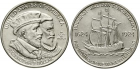 Ausländische Münzen und Medaillen Vereinigte Staaten von Amerika Gedenkmünzen
1/2 Dollar Huguenot-Walloon 1924. vorzüglich/Stempelglanz