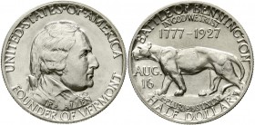 Ausländische Münzen und Medaillen Vereinigte Staaten von Amerika Gedenkmünzen
1/2 Dollar Vermont Sesquicentennial 1927. prägefrisch, selten