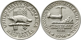 Ausländische Münzen und Medaillen Vereinigte Staaten von Amerika Gedenkmünzen
1/2 Dollar Wisconsin 1936. gutes vorzüglich