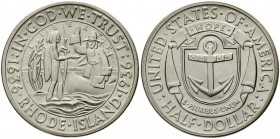 Ausländische Münzen und Medaillen Vereinigte Staaten von Amerika Gedenkmünzen
1/2 Dollar Rhode Island 1936 S, San Francisco. Auflage nur 15011 Ex.
v...