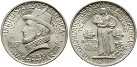 Ausländische Münzen und Medaillen Vereinigte Staaten von Amerika Gedenkmünzen
1/2 Dollar Roanoke Island, N.C 1937, Philadelphia. fast Stempelglanz, P...